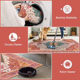 Machine-washable Moynesa rug offers easy care in busy homes