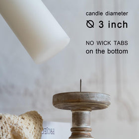 MOZEAL elegant wedding and dinner table candles in white