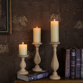 MOZEAL 3-pack unscented candles for weddings and Christmas decor