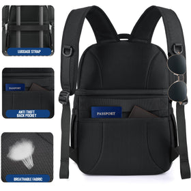 Mozeto lunch cooler backpack ergonomic straps and breathable back panel.