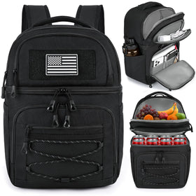 Mozeto lunch cooler backpack upper dry storage keeps valuables safe and organized on the go.