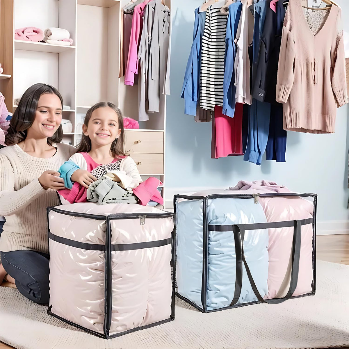Mr Hsiung & Mrs Yin durable PVC storage bag protects contents from dust