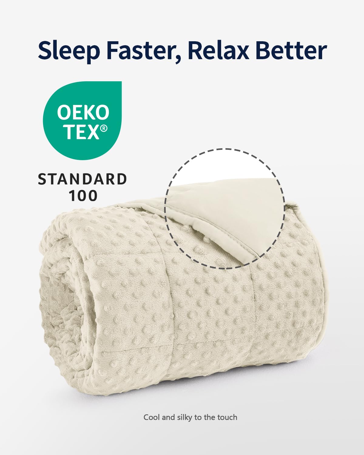 60x80 inch size shown for full-bed coverage and even weight distribution.