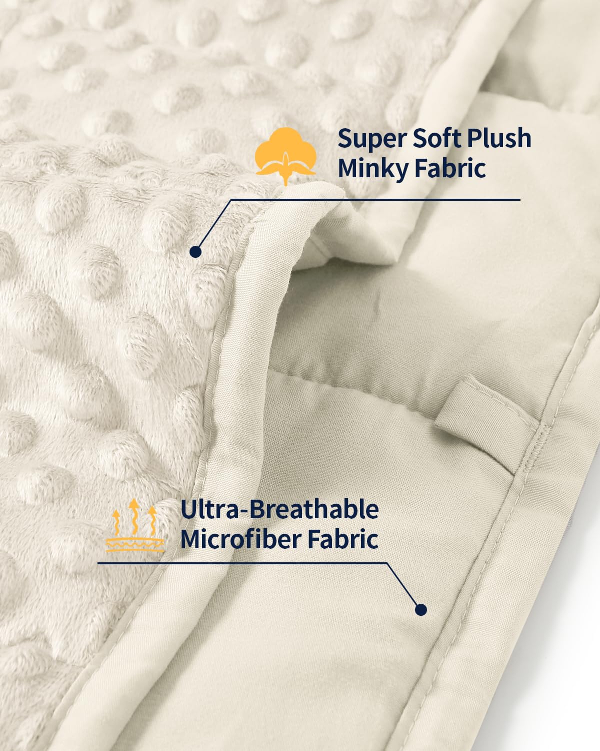 Glass bead pockets keep weight evenly distributed for a steady, comforting feel.