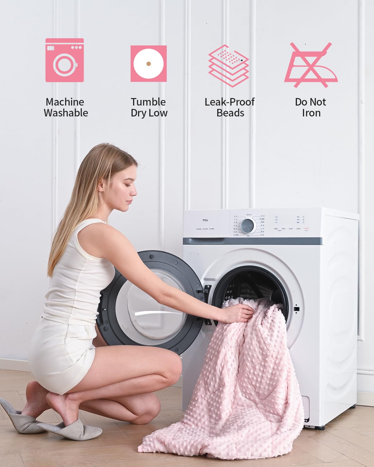 Mr. Sandman machine-washable blanket for easy care and longevity