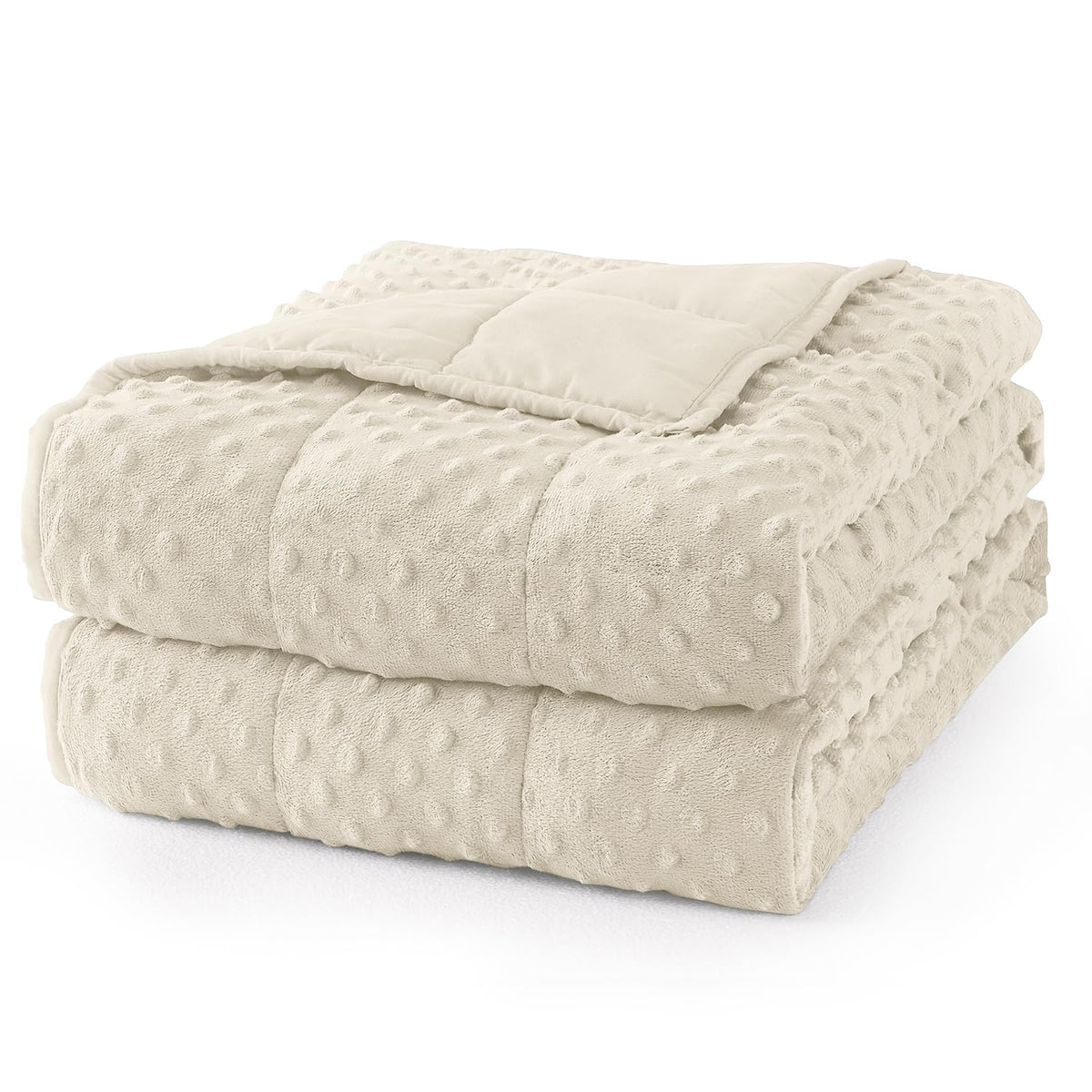 Mr. Sandman weighted blanket with embossed dot texture adds soft, stylish home accent.
