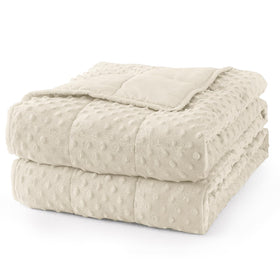 Mr. Sandman weighted blanket with embossed dot texture adds soft, stylish home accent.