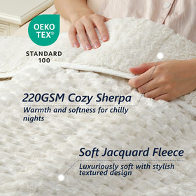 Mr. Sandman weighted blanket jacquard fabric with 3D turtle pattern detail.