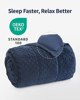 Mr. Sandman weighted blanket beads stay in pockets for secure weight distribution.