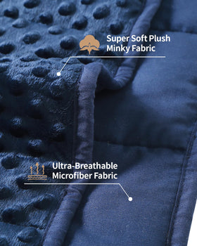 Mr. Sandman weighted blanket viewed straight on to show full size.