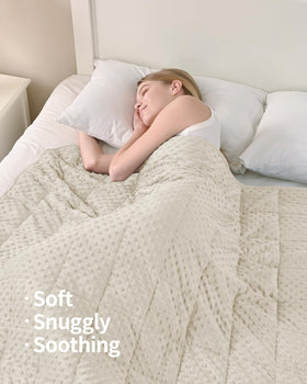 Reversible, dual-sided design offers year-round comfort in two textures.