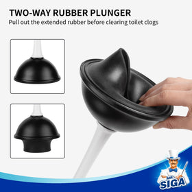 MR.SIGA bowl brush with dense nylon bristles for thorough cleaning.