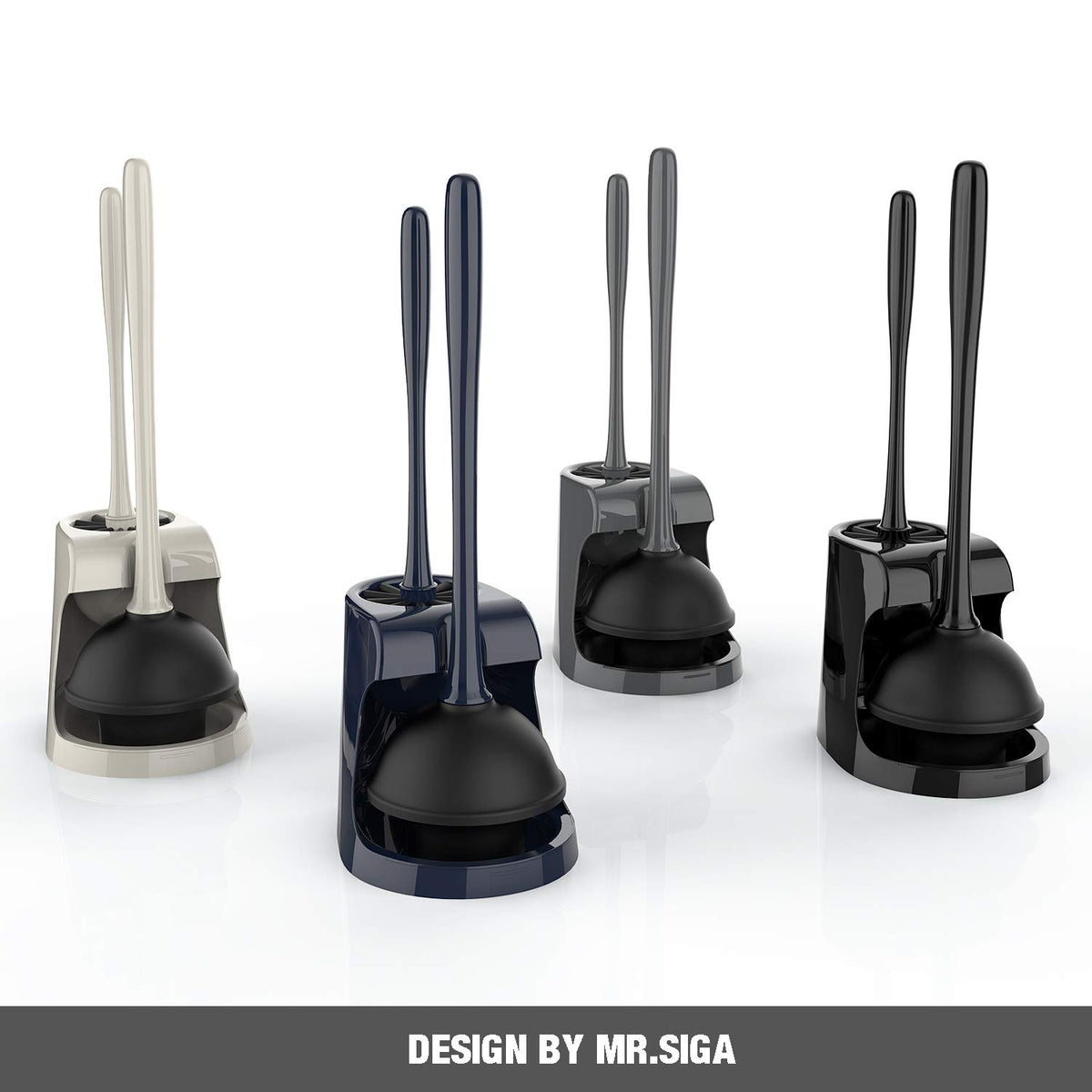 MR.SIGA dense nylon bristles for thorough cleaning under rims and corners.