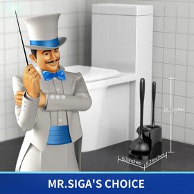 MR.SIGA heavy-duty plunger with rubber suction cup for tough clogs.