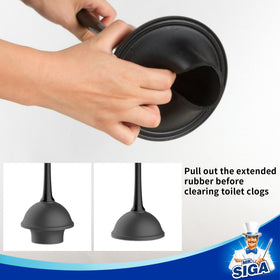 MR.SIGA neutral black and white design to match any bathroom decor.