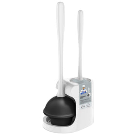 MR.SIGA toilet plunger and bowl brush combo in compact storage.