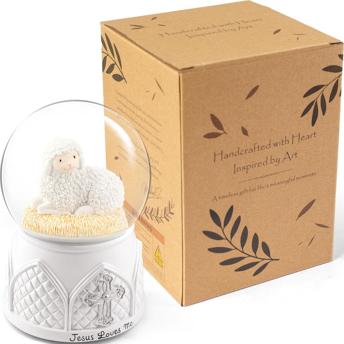 Mr.Winder snow globe suitable for baptisms and Easter celebrations