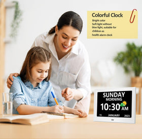 MRCHYDZ 10-inch day-date display highlights today's date for quick planning.