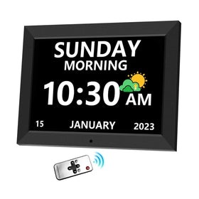 MRCHYDZ 10-inch clock front display shows large, high-contrast time and date