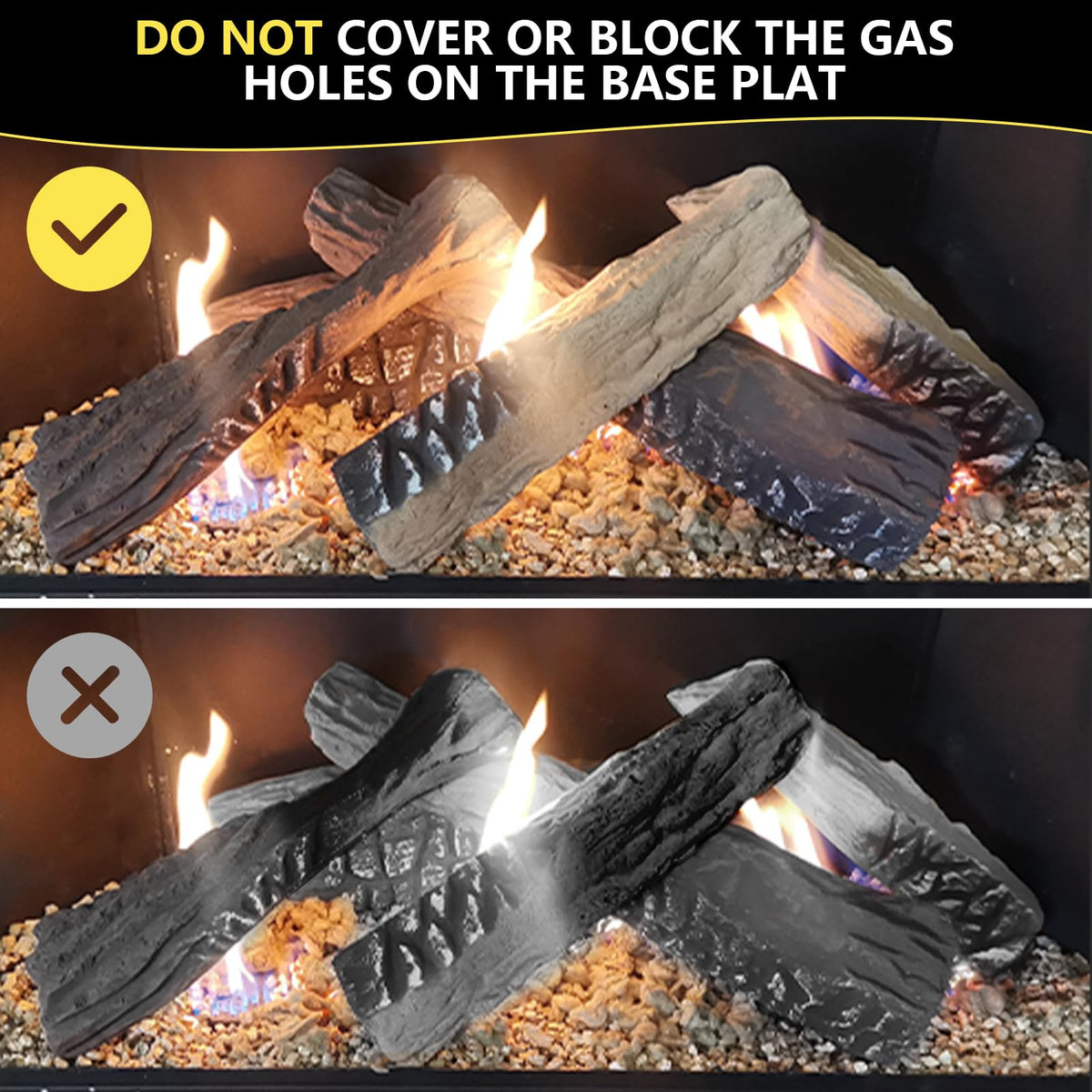 MrGas Log ideal for indoor and outdoor gas fireplaces and pits.