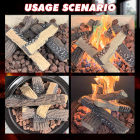MrGas Log glow and heat evoke authentic ember ambiance.