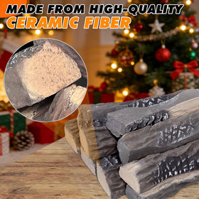 MrGas Log stackable-design ceramic logs allow flexible layouts.