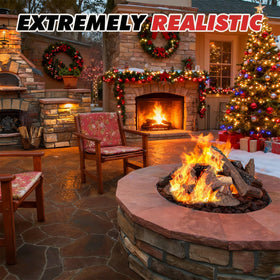 MrGas Log vented faux logs deliver ambiance with controlled heat.