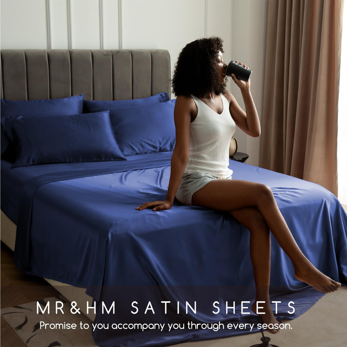 MR&HM satin reduces hair friction, helping tangle-free mornings.