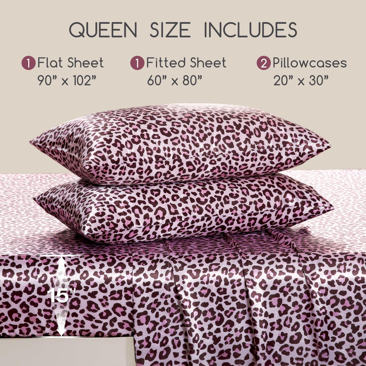 MR&HM satin sheets close-up showing silky finish on the fabric.
