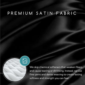 MR&HM satin sheets fitted with 15-inch pockets for secure mattress fit