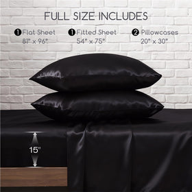 MR&HM 4-piece satin set neatly displayed for easy shopping