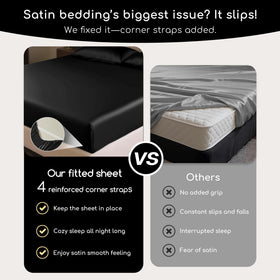 MR&HM satin pillowcase promotes gentle contact with hair and skin.