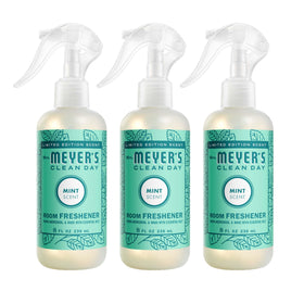 Mrs. Meyer's Clean Day Mint Room Spray 3-pack bottle for quick room refresh.