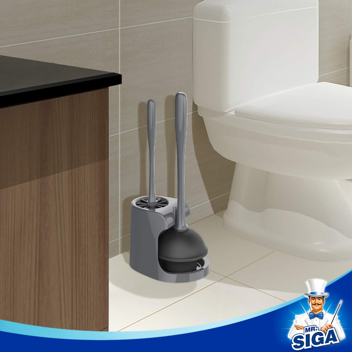 MR.SIGA fits standard toilets for versatile residential and commercial use