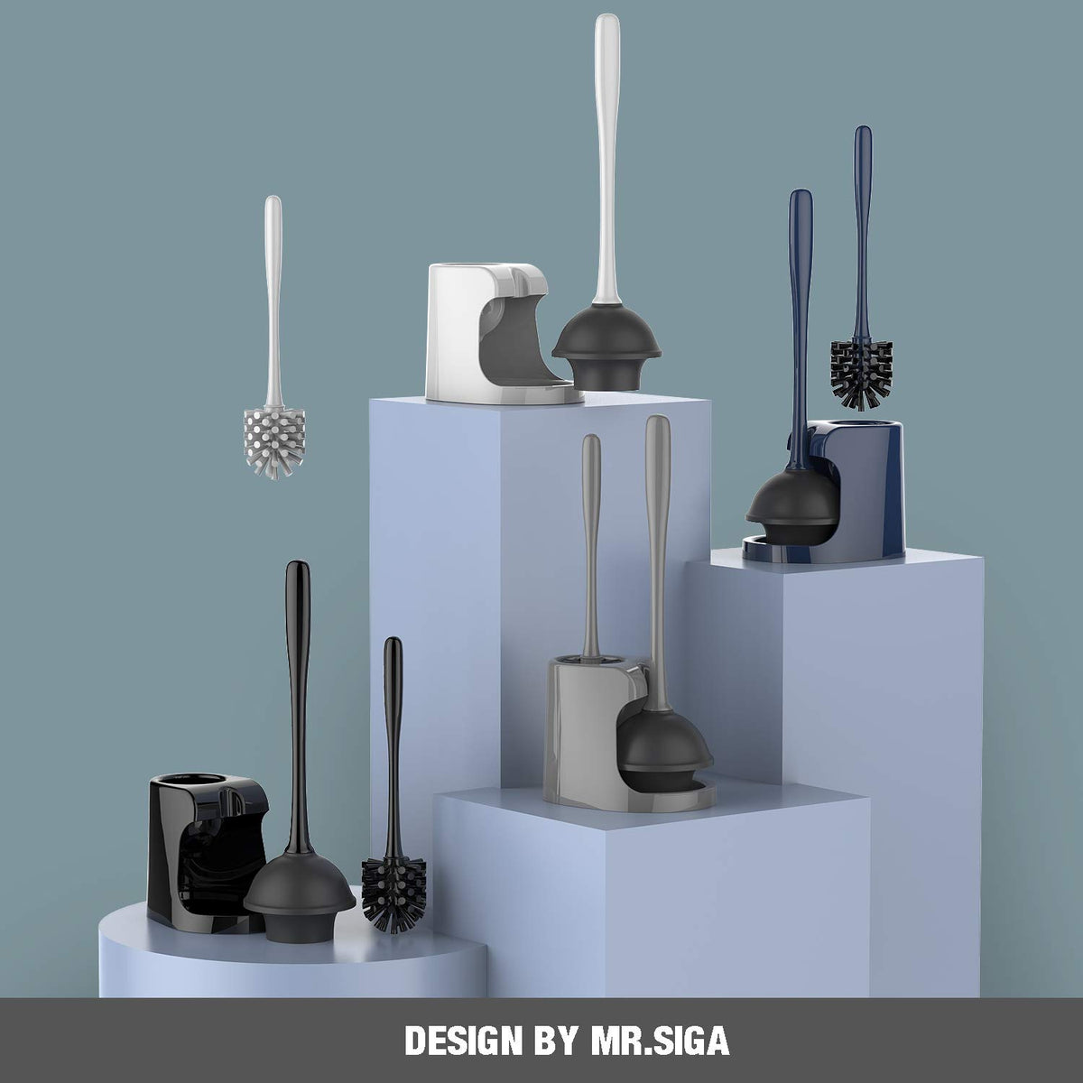 MR.SIGA heavy-duty plunger with rubber suction cup for tough clogs