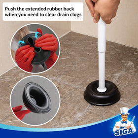 MR.SIGA holder front view shows neat, space-saving bathroom organization.