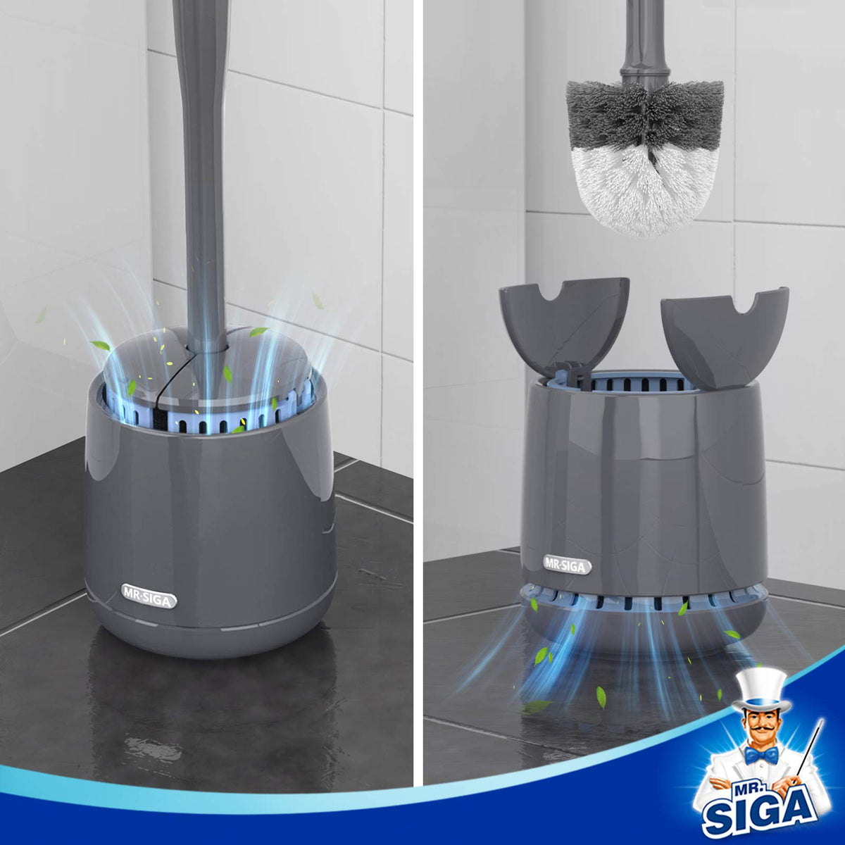 MR.SIGA lid ventilation opens to promote quick air drying.