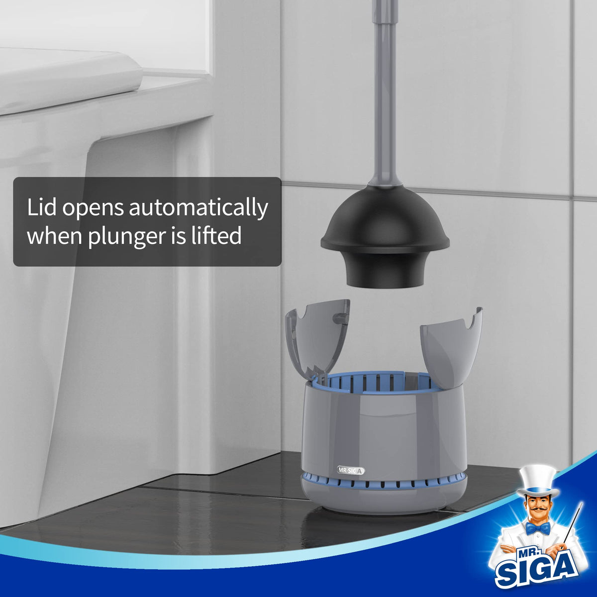 MR.SIGA ergonomic handle provides comfortable grip and leverage.
