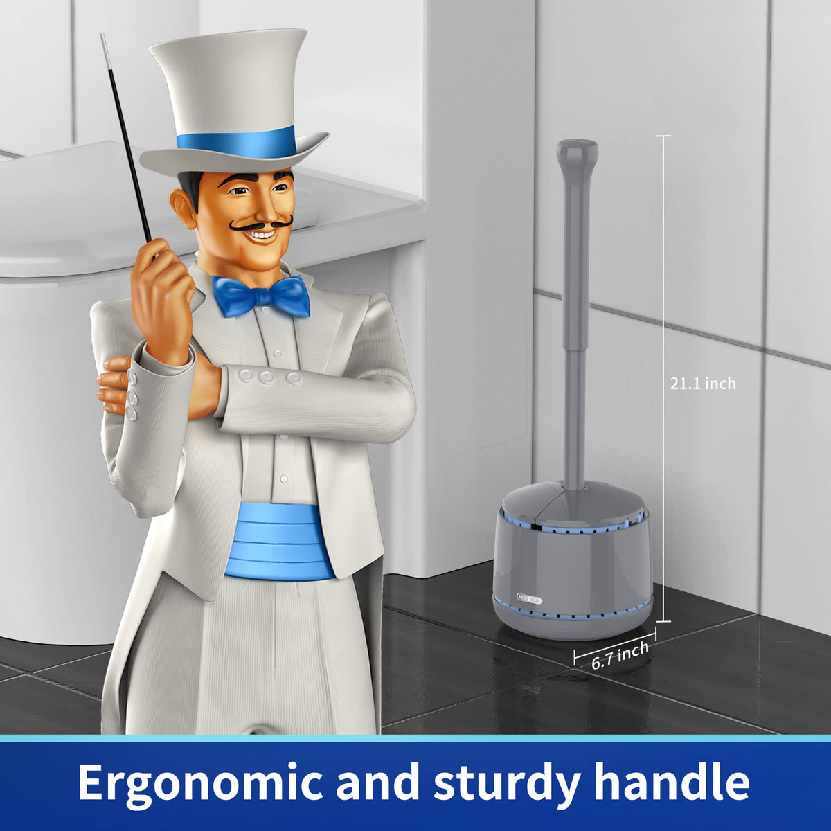 MR.SIGA heavy-duty rubber delivers strong suction for stubborn clogs.