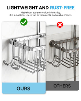 MSAICOE two removable hooks offer flexible storage options.