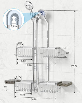 MSAICOE easy drill-free installation over the shower head.