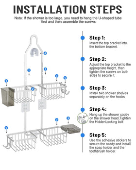 MSAICOE tool-free installation over the showerhead enables quick setup.