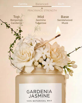 M&SENSE 19.4oz candle close-up highlights large capacity for long-lasting fragrance.