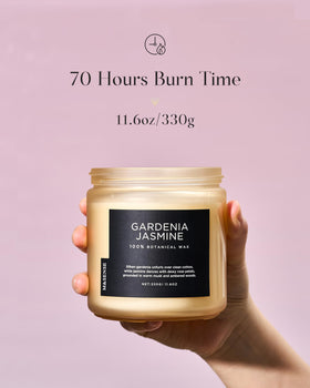 M&SENSE Gardenia Jasmine candle jar in recyclable glass for sustainable ambience