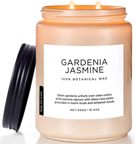 M&SENSE Gardenia Jasmine candle packaging showcases premium presentation, ideal for gifting.