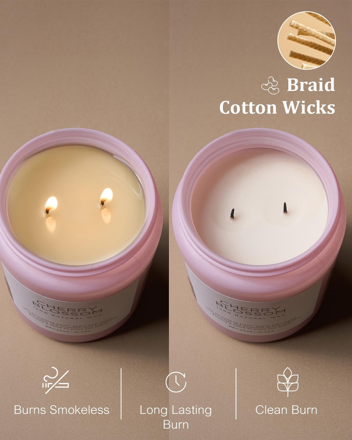 M&amp;SENSE cherry blossom glow in soft lighting for cozy ambience.