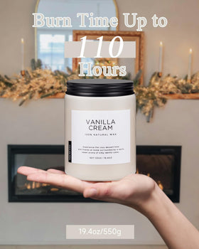 Natural soy wax texture reveals clean burning potential