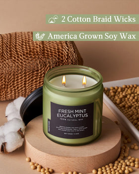 M&SENSE lead-free wick close-up for steady, soot-free burn.