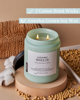 M&SENSE lead-free cotton wicks deliver a steady flame and minimal soot.