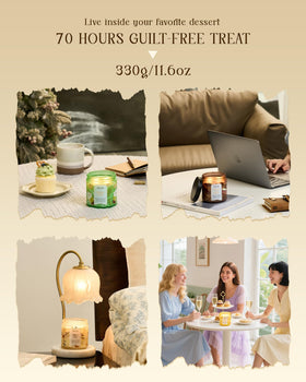 M&SENSE Lemon Vanilla Cupcake Candle gold foil accents elevate gifting moments
